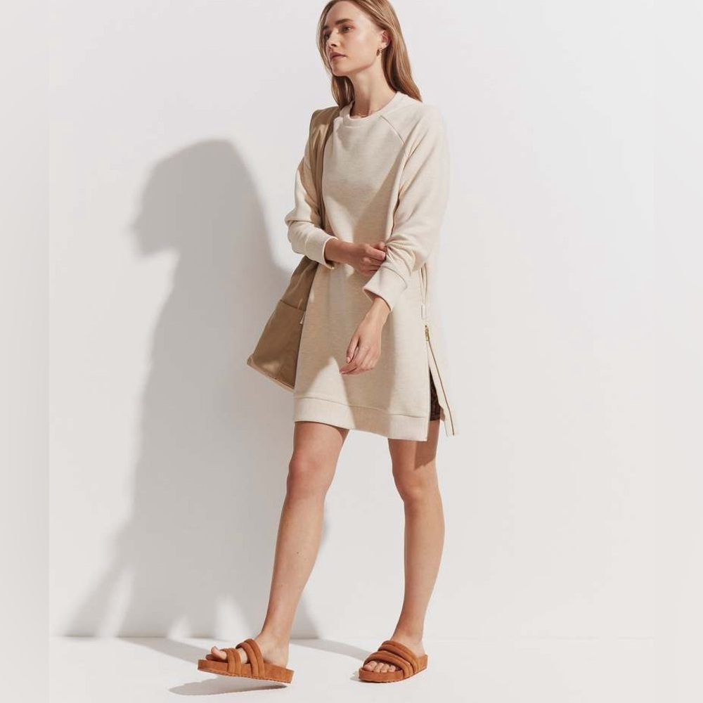 Varley Ottoman Albret Dress in Oatmeal